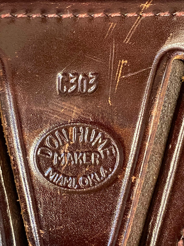 Vintage Don Hume Leder-Etui C303 – Basketweave – Dunkelbraun – USA