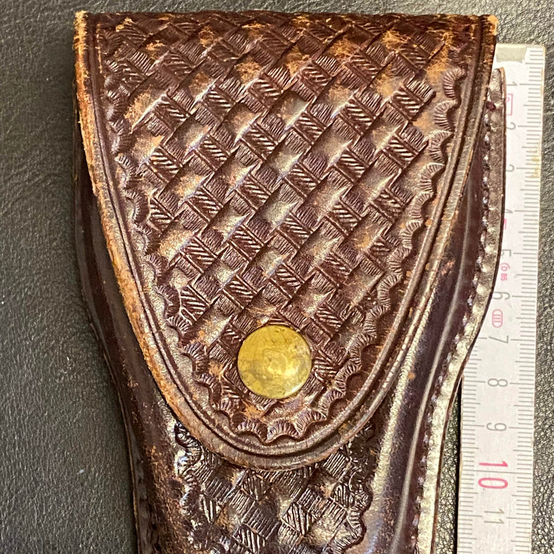Vintage Don Hume Leder-Etui C303 – Basketweave – Dunkelbraun – USA