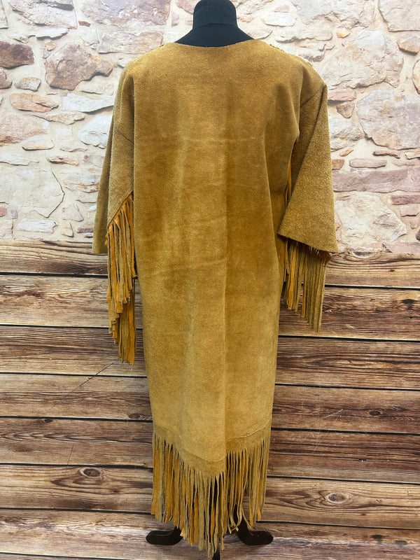 Vintage Wildleder-Fransenkleid Gr. 38 – Unikat im Western-Look