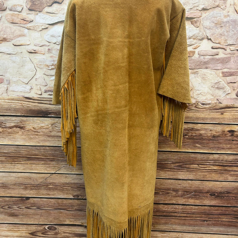 Vintage Wildleder-Fransenkleid Gr. 38 – Unikat im Western-Look