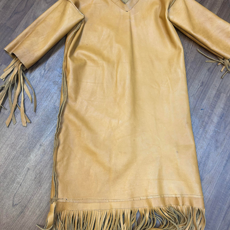 Vintage Wildleder-Fransenkleid Gr. 38 – Unikat im Western-Look