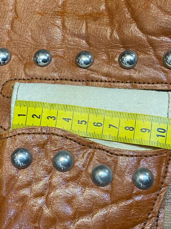 Vintage Leder-Gürtelholster mit Nieten – 70er Jahre Western Biker Style, Ansicht 7