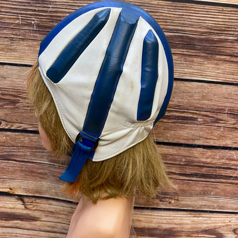 Lederhaube aus weißem Leder True Vntage 50er Jahre Unikat