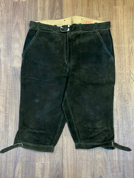 „Lederhose Herren dunkelgrün Kniebund Frankonia Jagd Trachtenhose Echtleder“