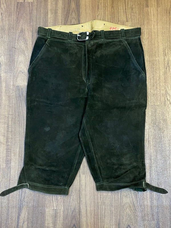 „Lederhose Herren dunkelgrün Kniebund Frankonia Jagd Trachtenhose Echtleder“