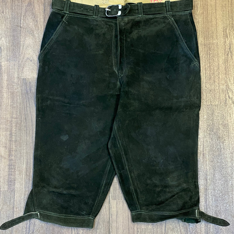 „Lederhose Herren dunkelgrün Kniebund Frankonia Jagd Trachtenhose Echtleder“