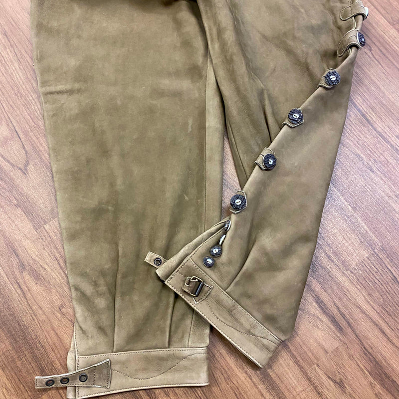 Trachten-Lederhose für Herren, Größe 118, in Braun