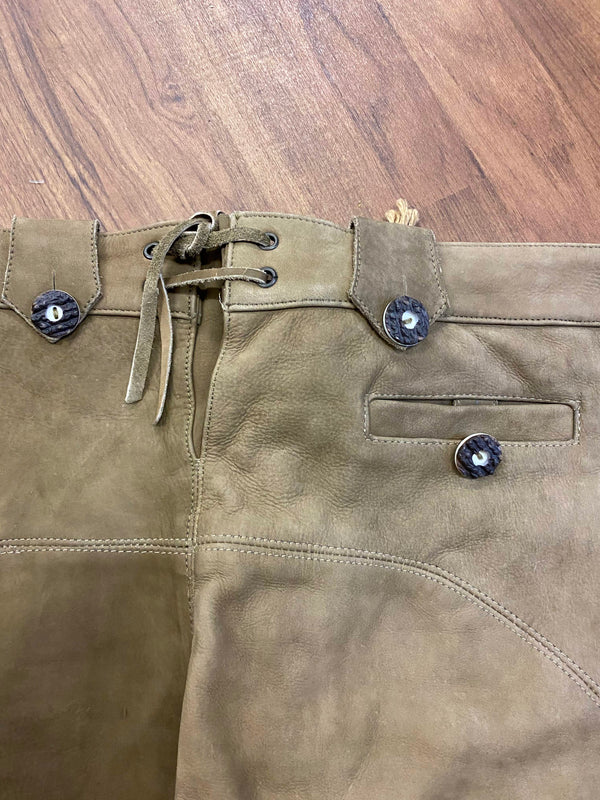 Trachten-Lederhose für Herren, Größe 118, in Braun