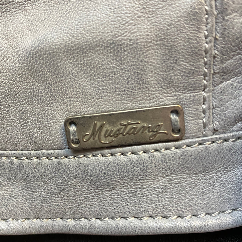 Graue Lederjacke Marke Mustang, Lammleder Gr.S Damen Echtleder