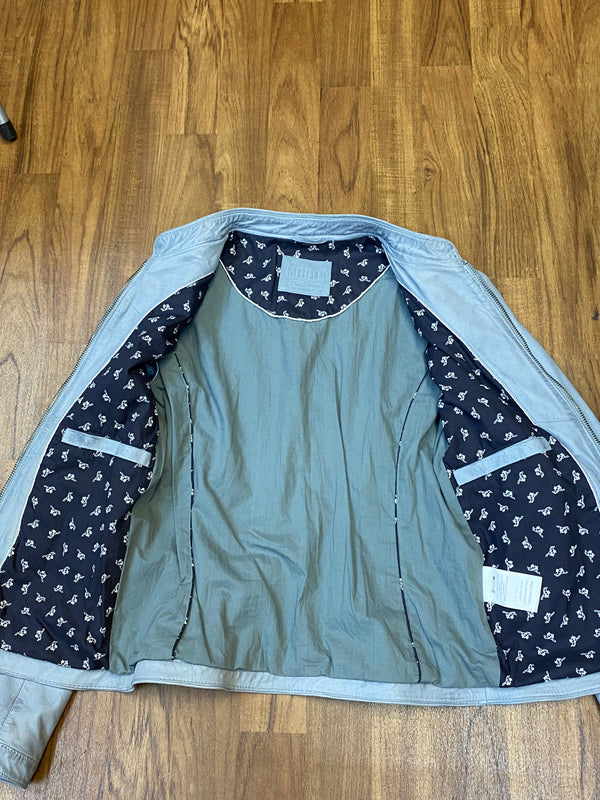Graue Lederjacke Marke Mustang, Lammleder Gr.S Damen Echtleder