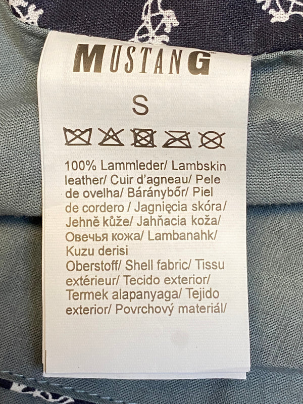 Graue Lederjacke Marke Mustang, Lammleder Gr.S Damen Echtleder