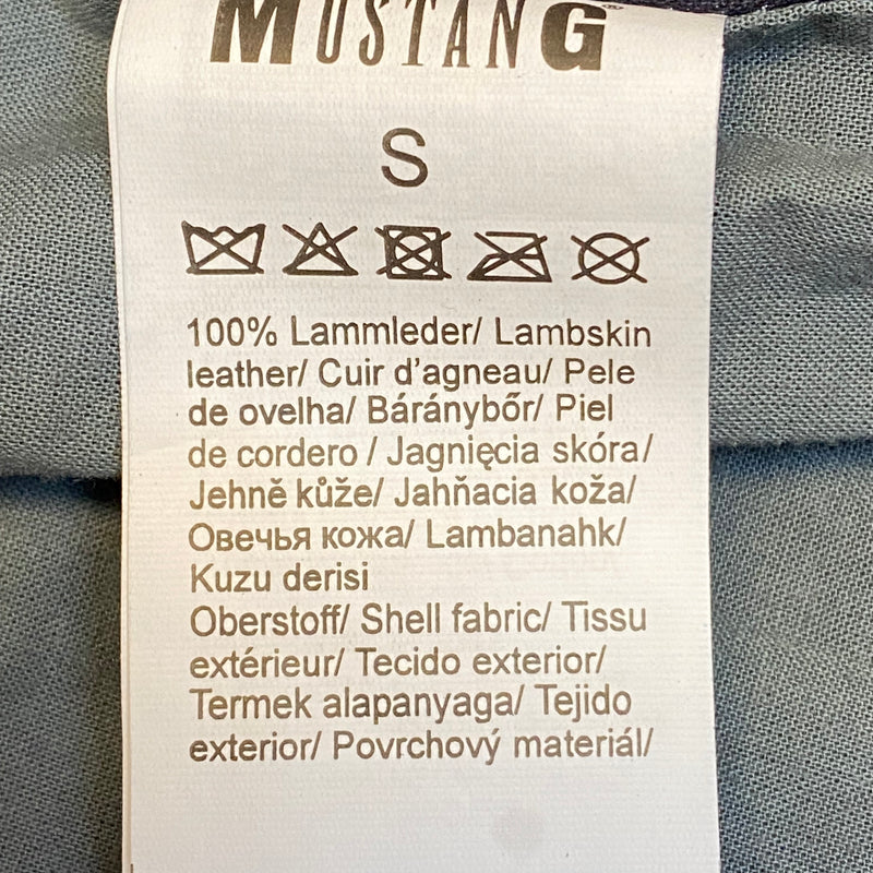 Graue Lederjacke Marke Mustang, Lammleder Gr.S Damen Echtleder