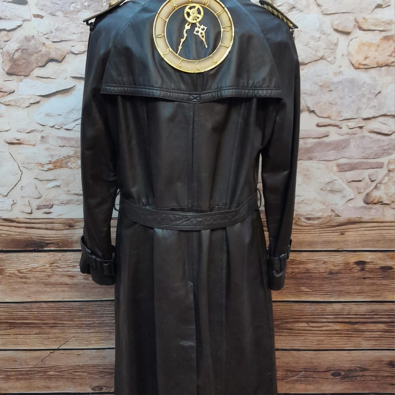 Steampunk-Ledermantel Herren Gr. 28 – Einzigartiges Vintage-Unikat
