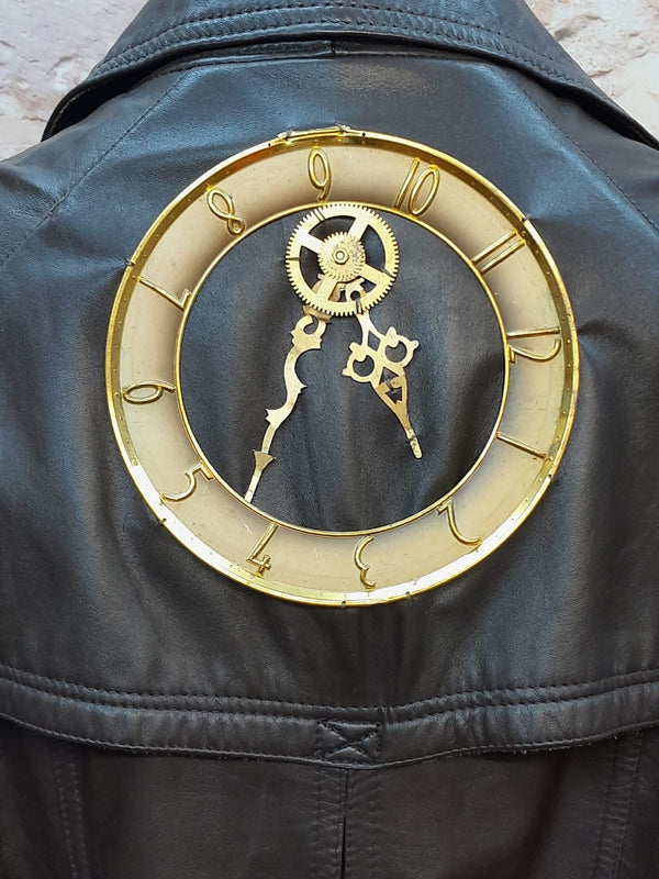 Steampunk-Ledermantel Herren Gr. 28 – Einzigartiges Vintage-Unikat