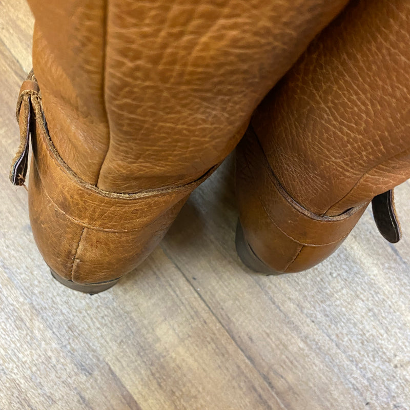 Vintage Lederstiefel in Braun Gr.39 Damen