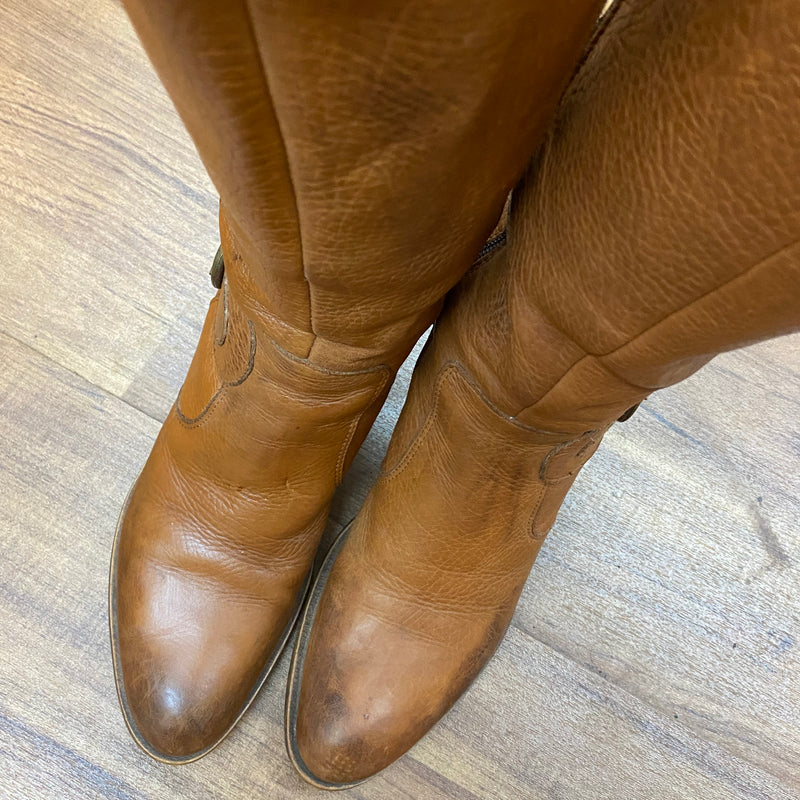 Vintage Lederstiefel in Braun Gr.39 Damen