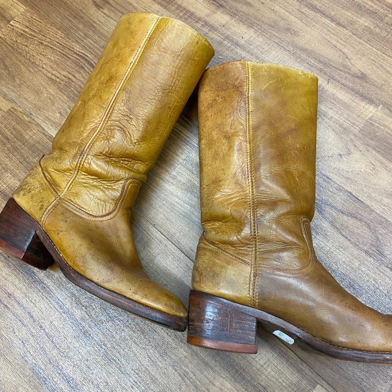 Lederstiefel Vintage Braun Gr.43, Ansicht 2