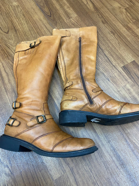 Vintage Lederstiefel in Braun  Gr.41