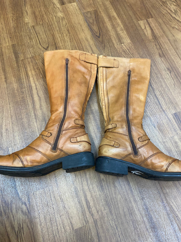 Vintage Lederstiefel in Braun  Gr.41