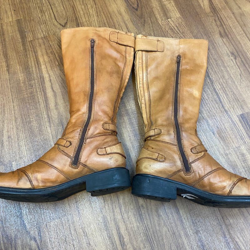 Vintage Lederstiefel in Braun  Gr.41