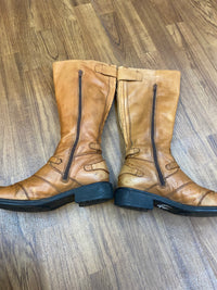 Bottes en cuir vintage en marron taille 41