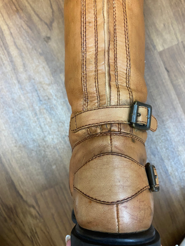 Vintage Lederstiefel in Braun  Gr.41