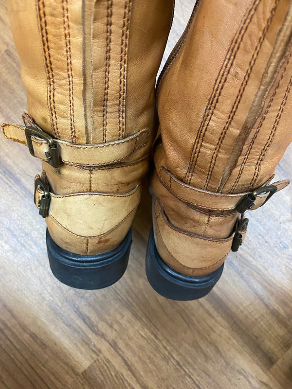 Vintage Lederstiefel in Braun  Gr.41