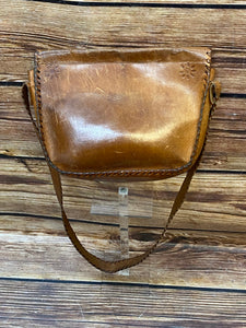 Boho Leder Handtasche Vintage Umhängetasche Damentasche Braun Ledertasche