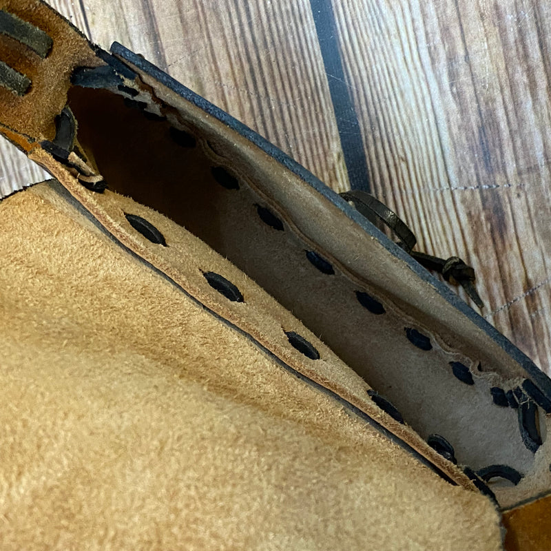 Ledertasche Vintage braun Satteltasche gestanzt Handgefertigt