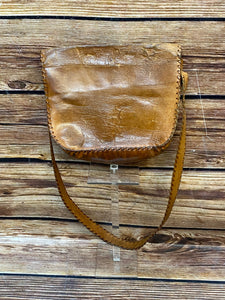 Handtasche Vintage Umhängetasche Damentasche Braun Ledertasche Sattel gestanzt