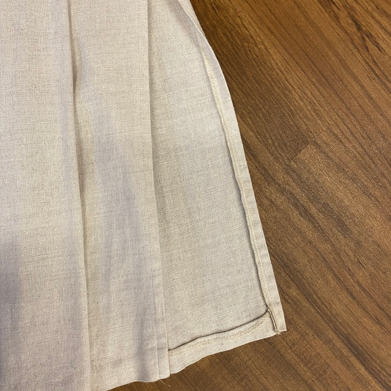 Leinenrock Damen Größe 38 – Beige, mit Knopfleiste & Taschen, vintage