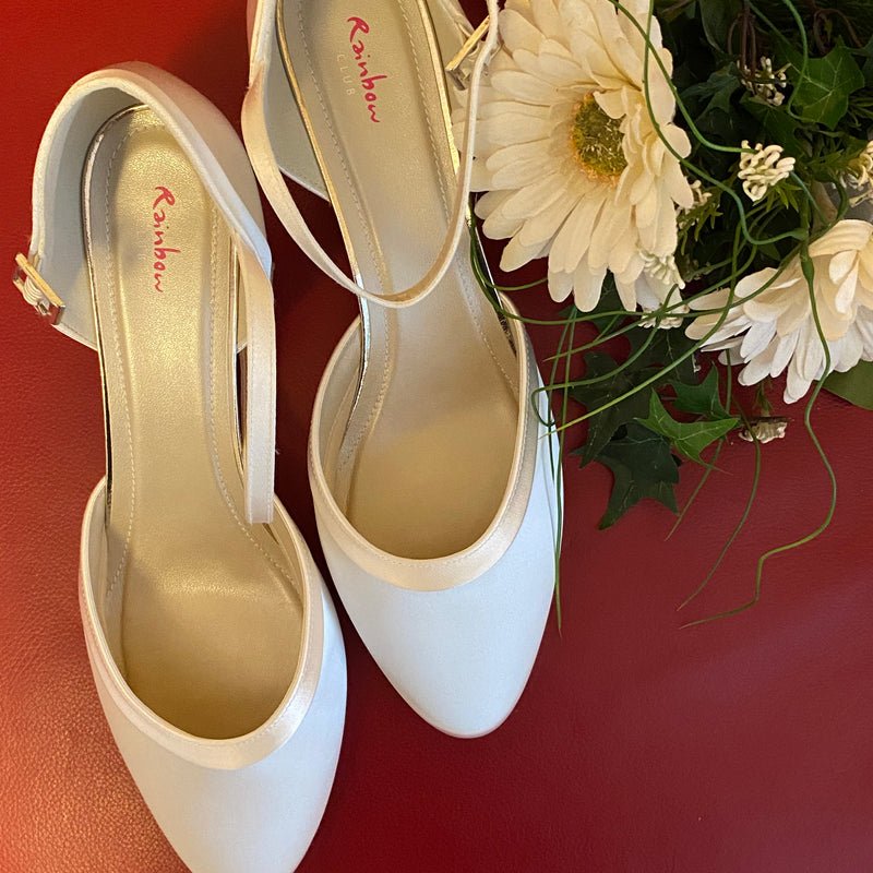 Brautschuh Letty Ivory Satin Gr.42 von Rainbow Club
