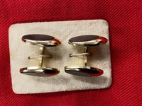 Boutons de manchette double face vintage avec nacré 