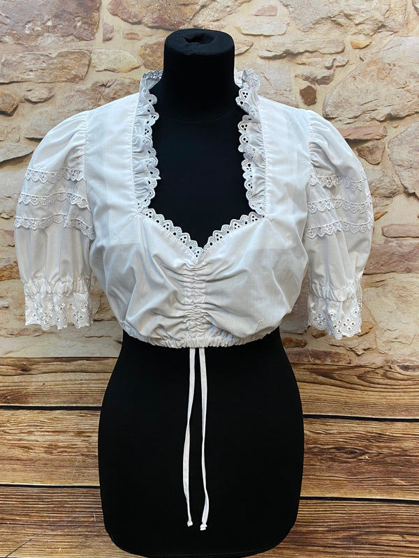 Vintage Dirndl pink grün mit Bluse & Schürze Trachtenkleid Damen Gr. 42, Ansicht 5