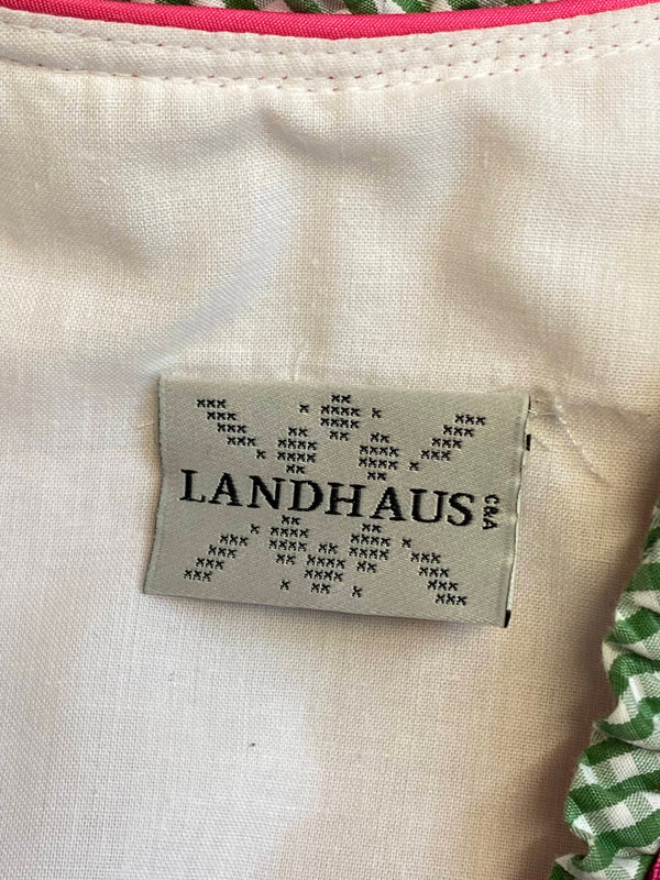 Vintage Dirndl pink grün mit Bluse & Schürze Trachtenkleid Damen Gr. 42, Ansicht 6