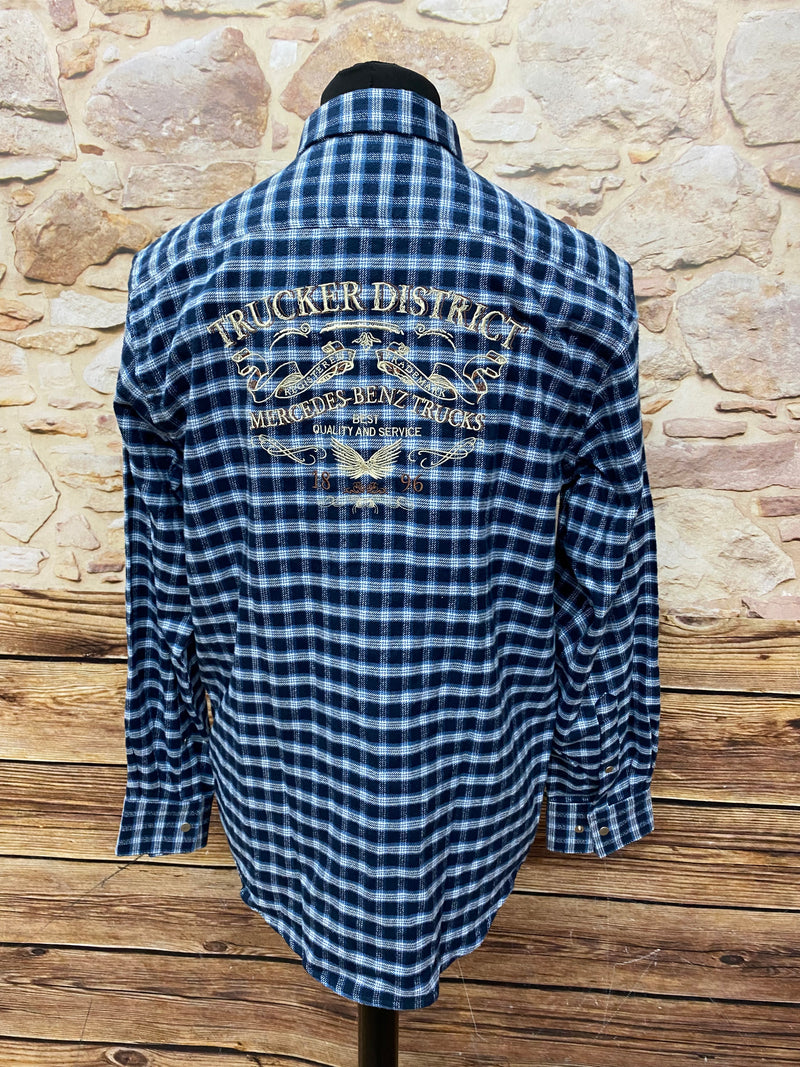 Chemise de camionneur Mercedes-Benz de style vintage rare, rare