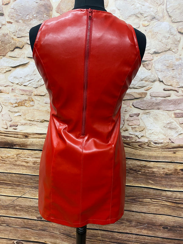 robe vintage robe femme de Homeboy sistaz wear, mini robe serrée taille 36 en rouge 
