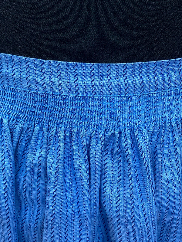 Vintage Trachtenschürze Schürze für Dirndl in hellblau gemustert 55 cm