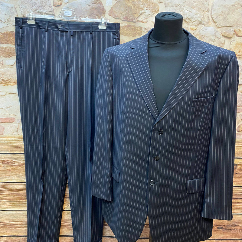 „Nadelstreifenanzug dunkelblau Gr. 110 mit Sakko und Hose im klassischen Business-Stil“