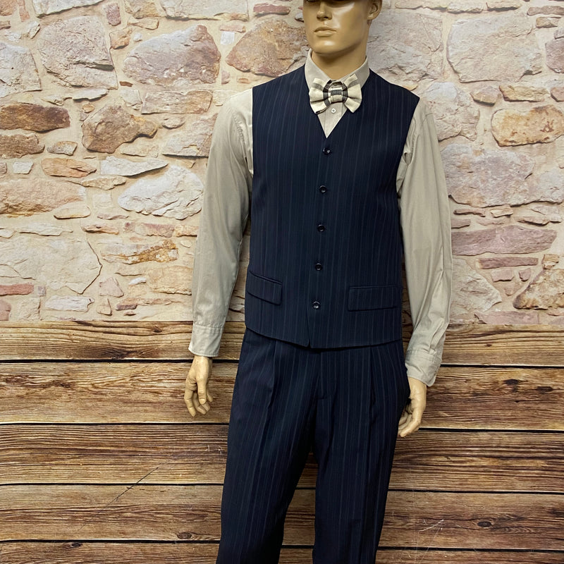 Babylon Berlin Outfit Nadelstreifen-Anzug in dunkelblau Gr.50