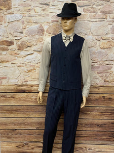 Babylon Berlin Outfit Nadelstreifen-Anzug in dunkelblau Gr.50