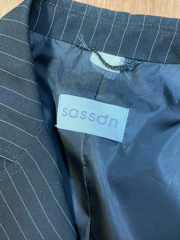 Damen Nadelstreifenanzug Größe 46 im Vintage inspirierten Stil