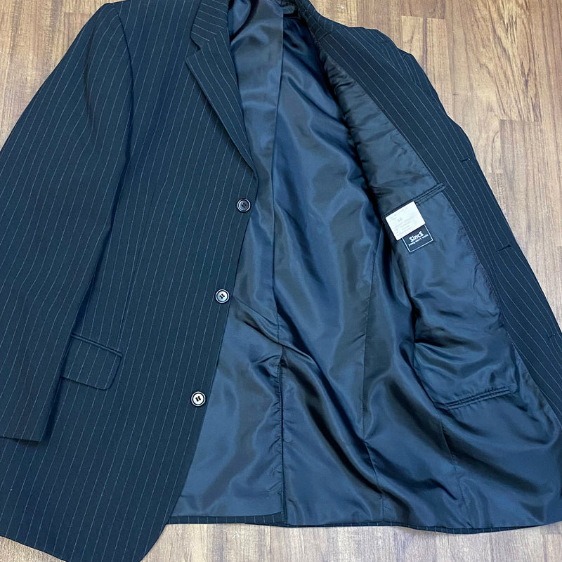 Vintage Nadelstreifenanzug Herren Gr. 46 – Schwarz – SincS