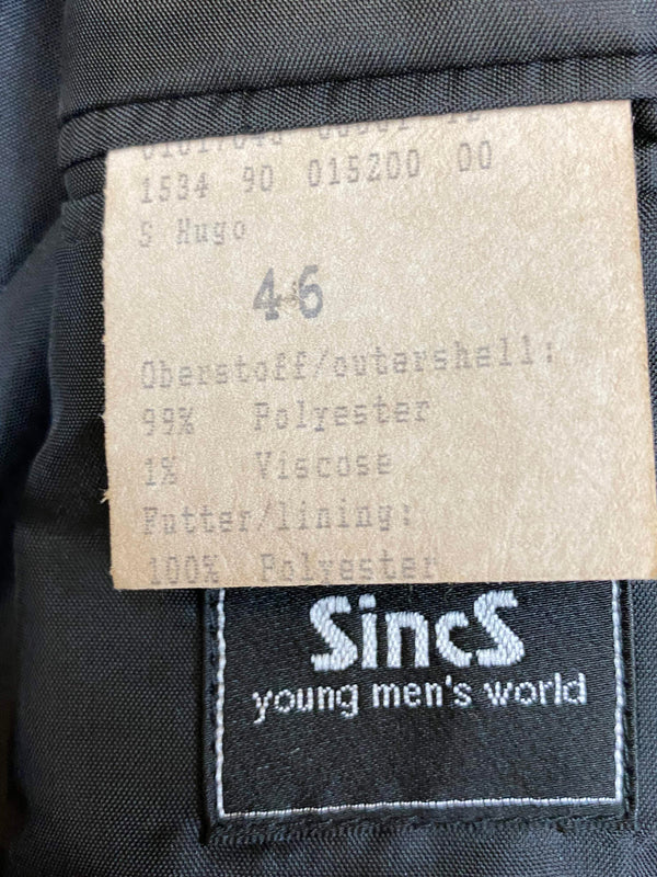 Vintage Nadelstreifenanzug Herren Gr. 46 – Schwarz – SincS