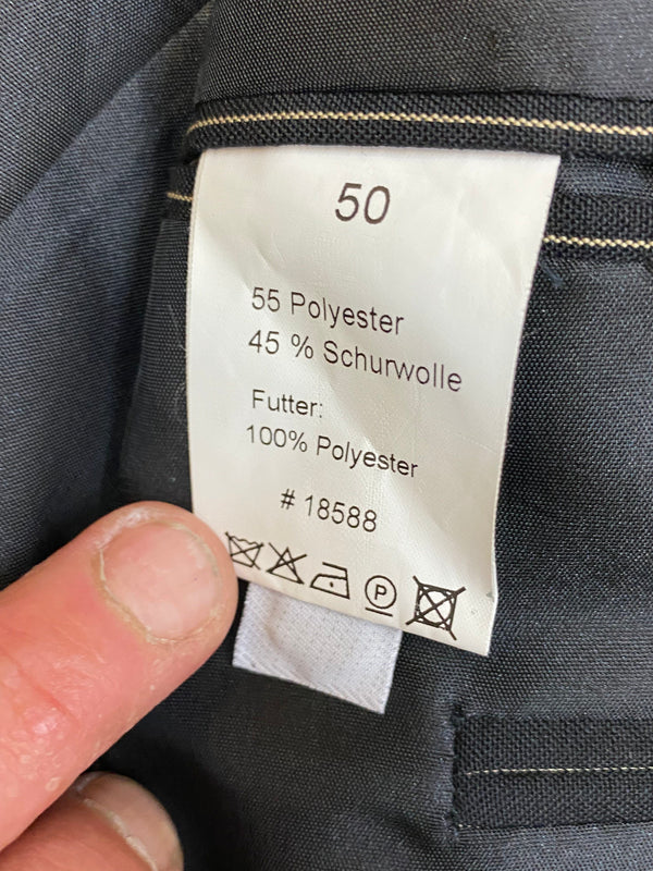 Vintage inspirierter Herrenanzug mit Nadelstreifen in Schwarz Größe 50
