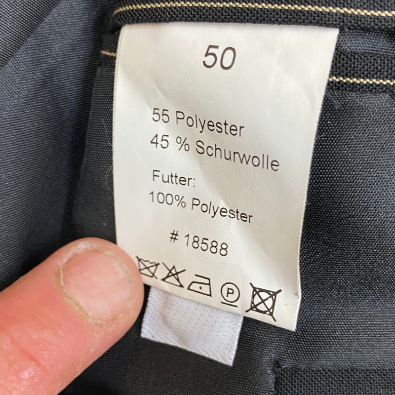 Vintage inspirierter Herrenanzug mit Nadelstreifen in Schwarz Größe 50