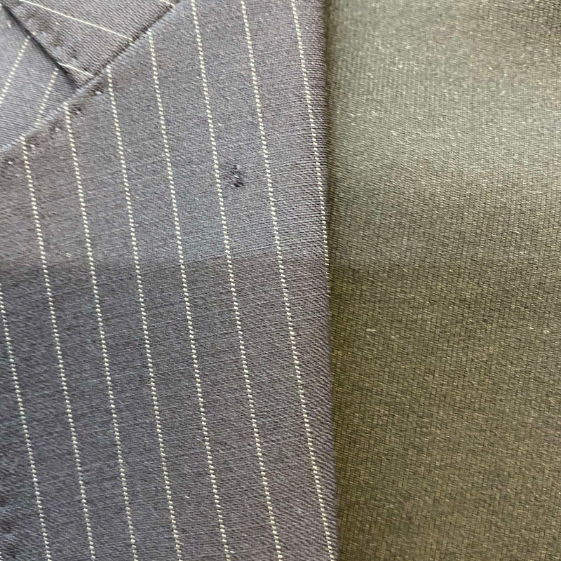 Vintage Nadelstreifen-Anzug Dunkelblau – Gr. 48