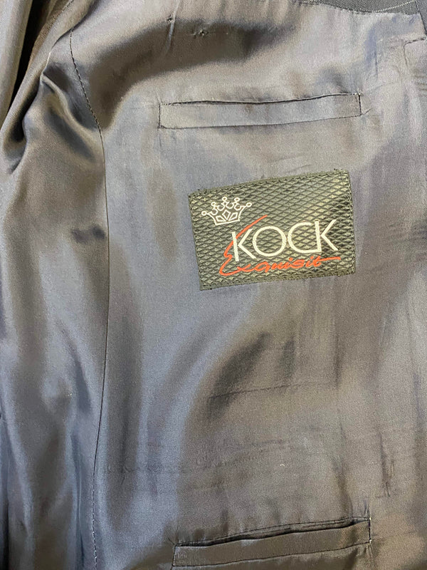 Vintage Nadelstreifen-Anzug Dunkelblau – Gr. 48