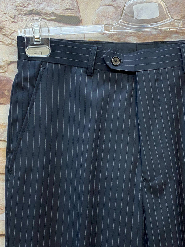 Vintage Nadelstreifen-Anzug Dunkelblau – Gr. 90