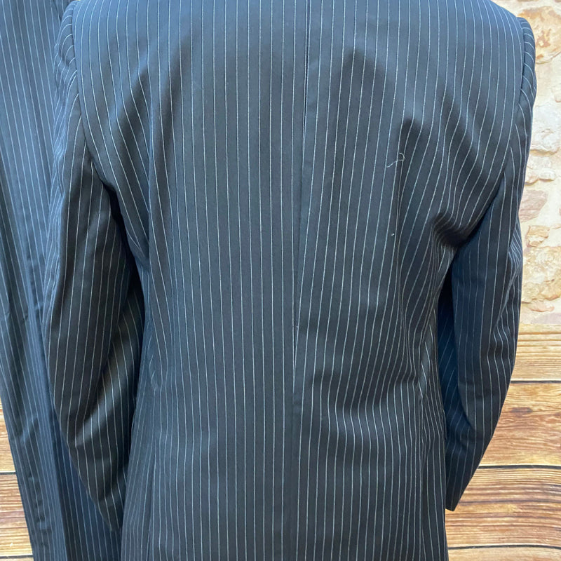 Vintage Nadelstreifen-Anzug Dunkelblau – Gr. 90